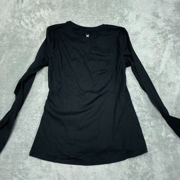 Spyder Active Black Long Sleeve Top S 6696 - Picture 6 of 7